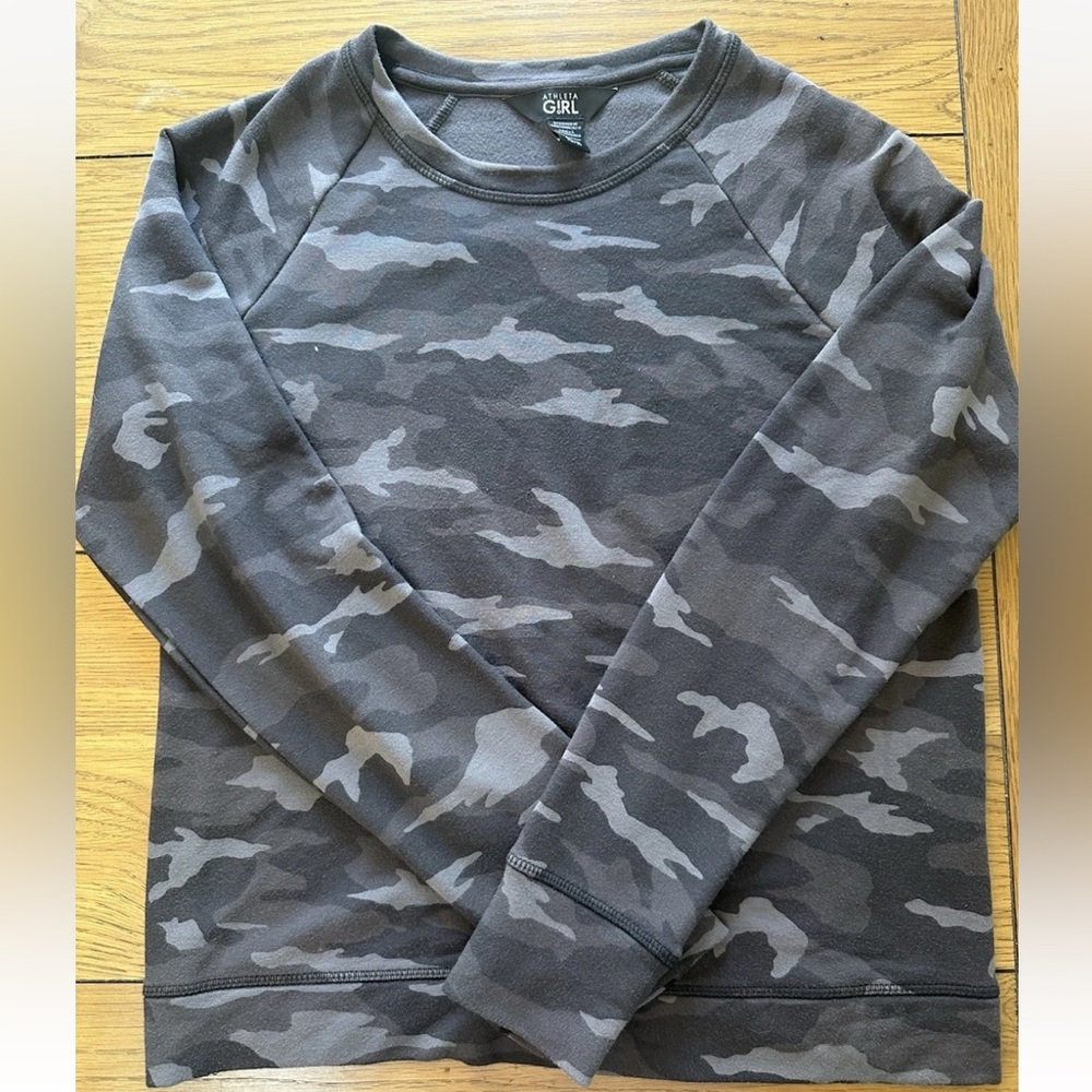 Athleta Girls Camouflage Crewneck Sweater